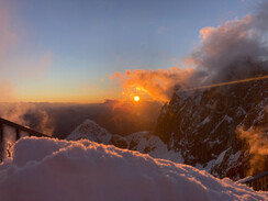 Sonnenuntergang am Dachsteingletscher | © Bianca Rettenwender