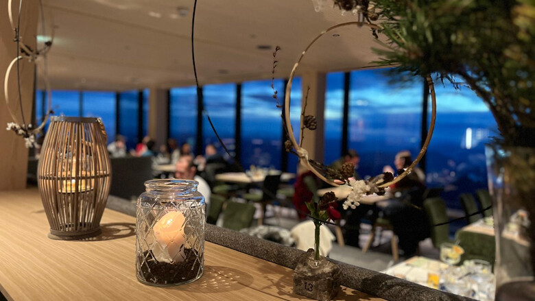 Abendstimmung im Dachstein Gletscherrestaurant | © Planai-Hochwurzen Bahnen GmbH